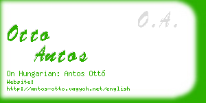 otto antos business card