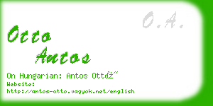 otto antos business card